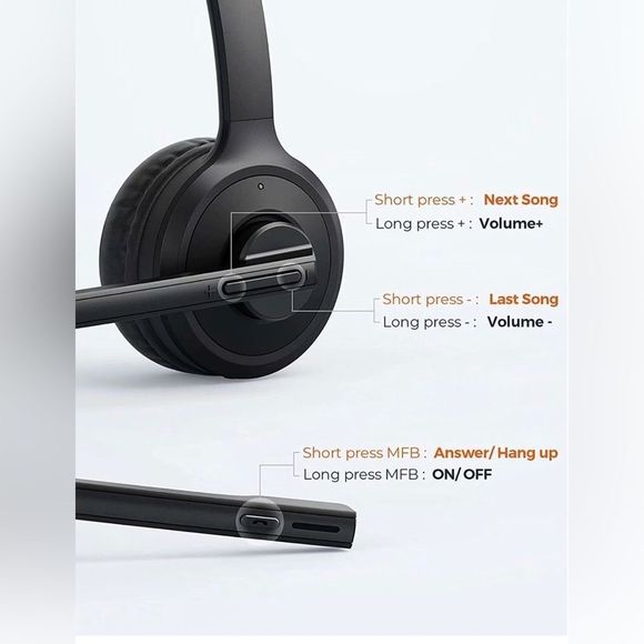 Mpow M5 Pro Bluetooth Headset with Microphone New In Box - Picture 2 of 5